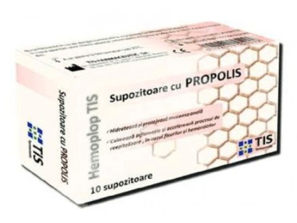 Tis farmaceutic - Hemoplop - Supozitoare cu Propolis 10buc
